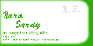 nora sardy business card