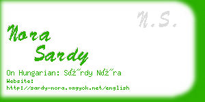 nora sardy business card